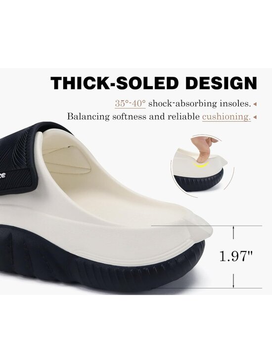 Men\'s Black\\White Recovery Sandals Orthopaedic Plantar Fascistic Walking Casual main image 4